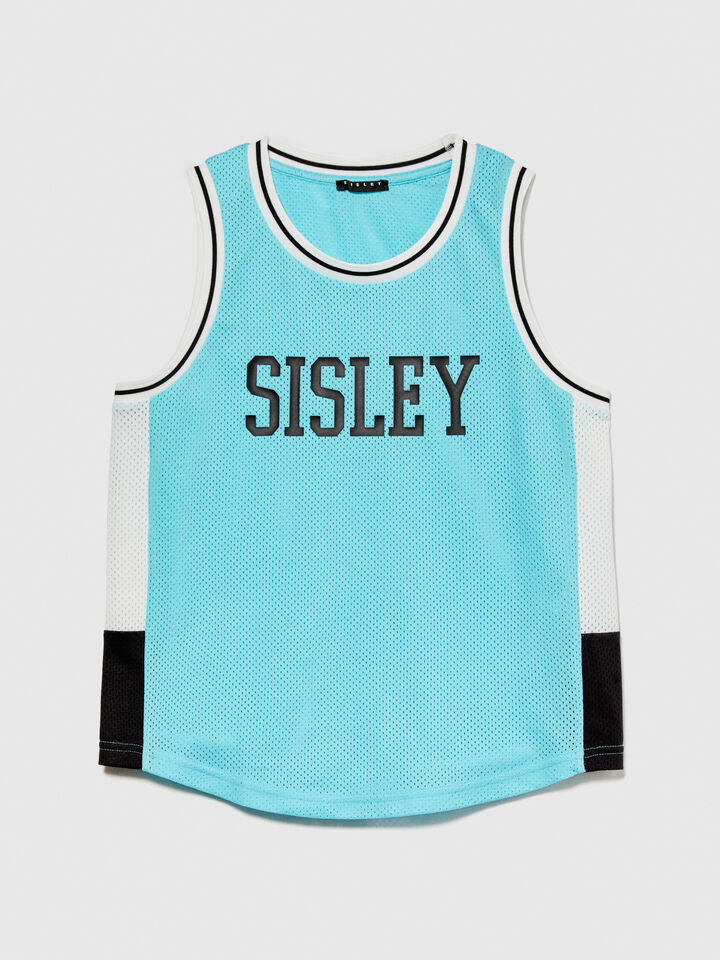 Color block mesh tank top - boys' tank tops - Bright Blue | Sisley Young image number 1